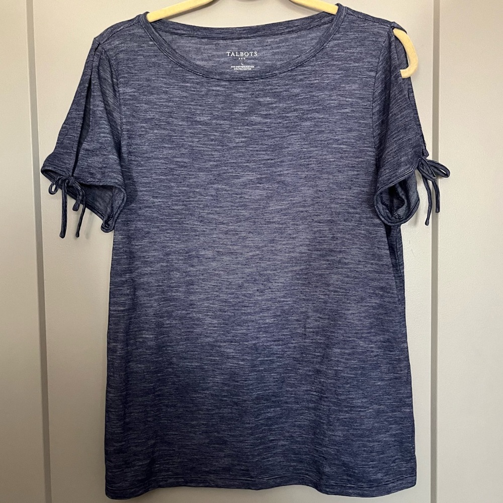 Talbots Tie Sleeve Top